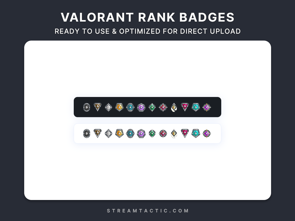 Valorant Rank Sub Badges - StreamTactic