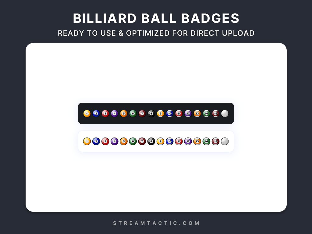 Billiard ball Sub Badges - StreamTactic