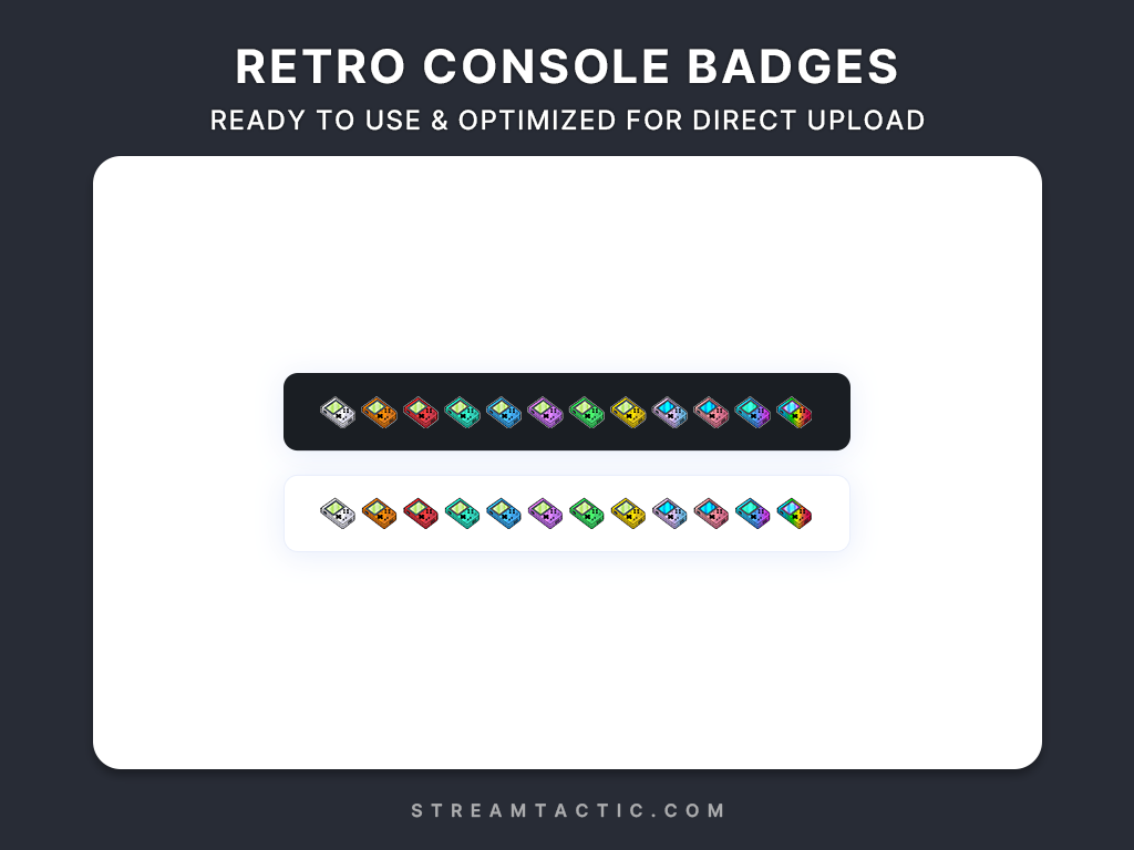 Retro Console Sub Badges - StreamTactic