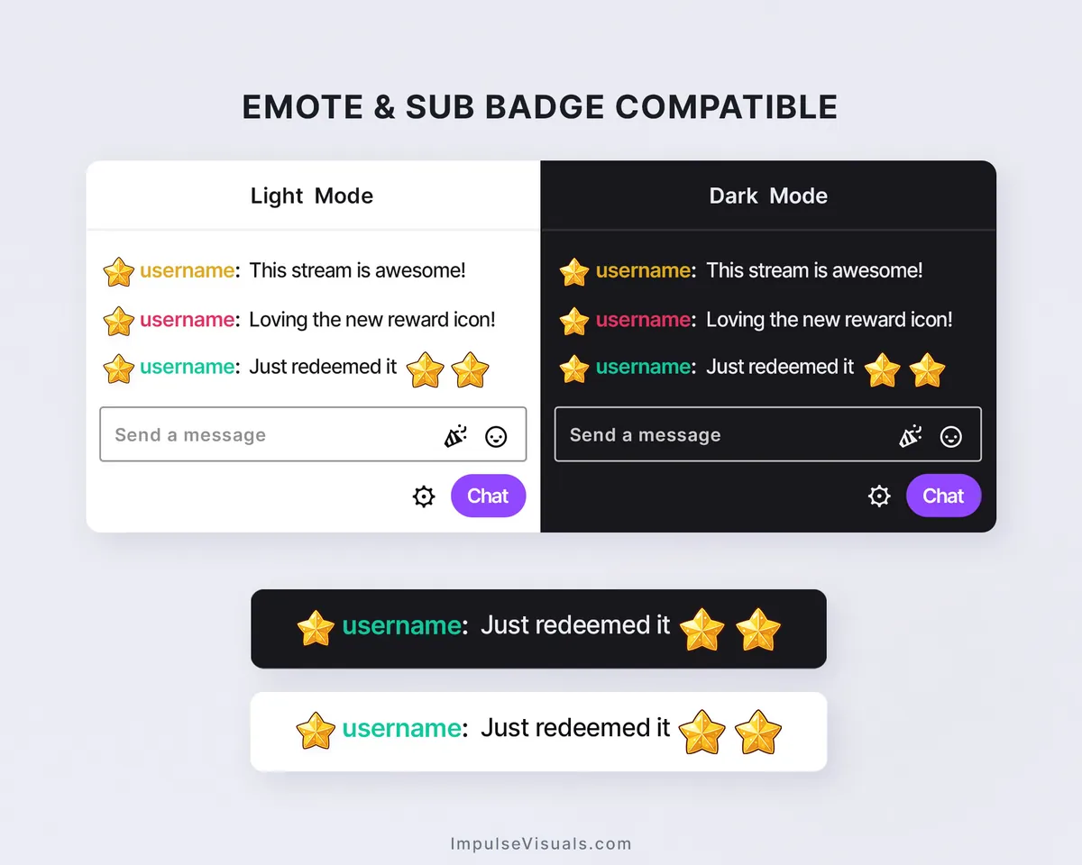 Golden-Star-twitch-emotes-sub-badges-compatible-preview
