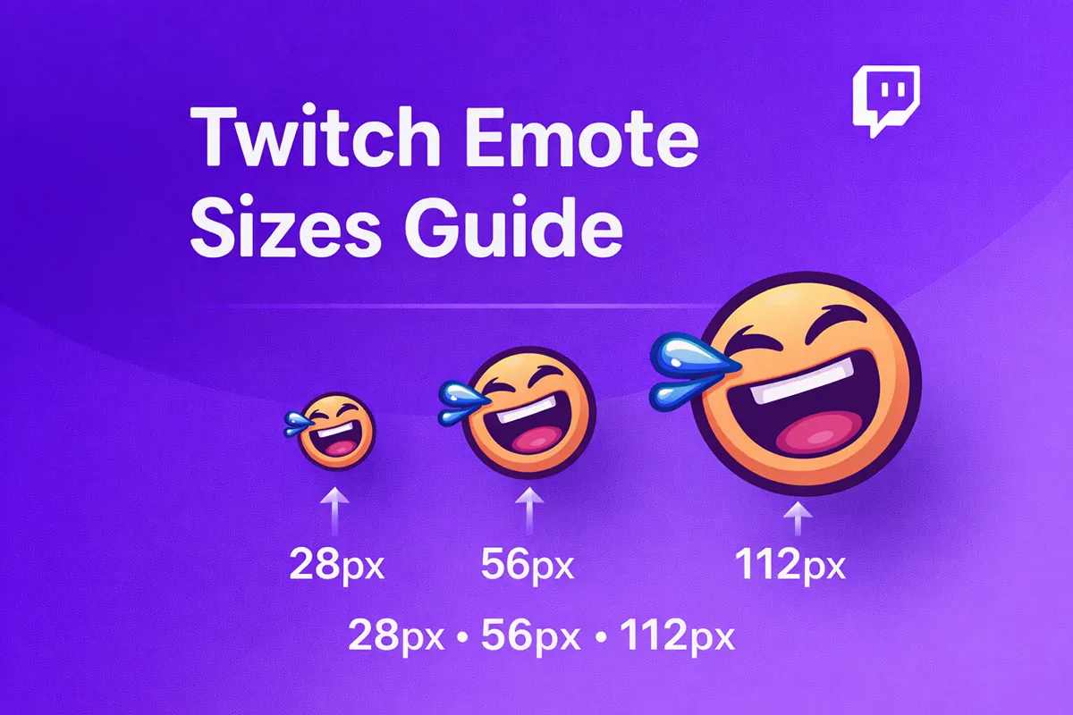 Twitch emote sizes 28x28 56x56 112x112 size guide tutorial